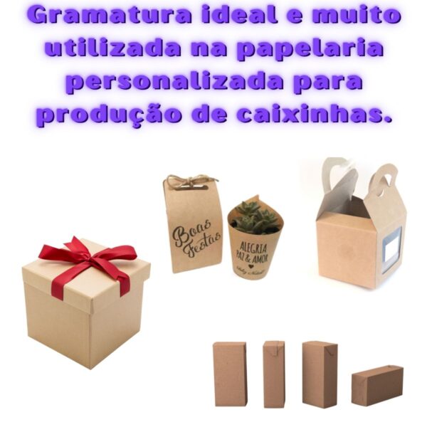 PAPEL KRAFT 240G A4 50 FOLHAS OFF PAPER IDEAL PARA PAPELARIA PERSONALIZADA