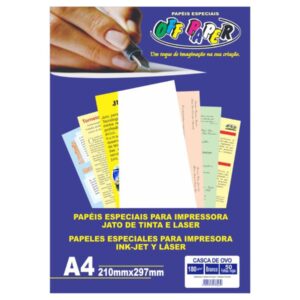 PAPEL VERGÊ CASCA DE OVO 180G A4 50 FLS TEXTURIZADO OFF PAPER