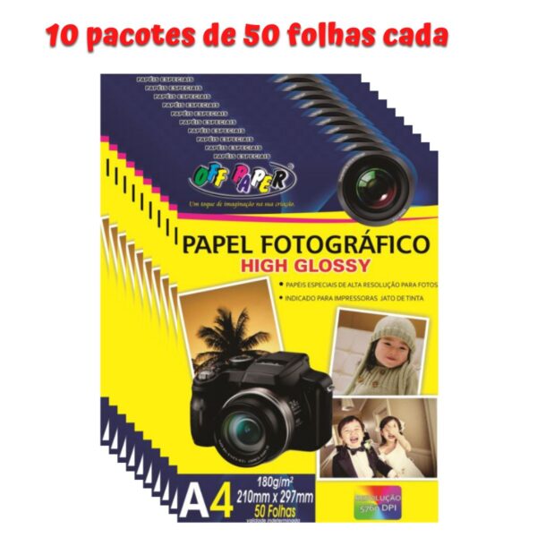 Papel Fotográfico de alto brilho (glossy). Alta resolução para impressão de fotografias, imagens, exames médicos