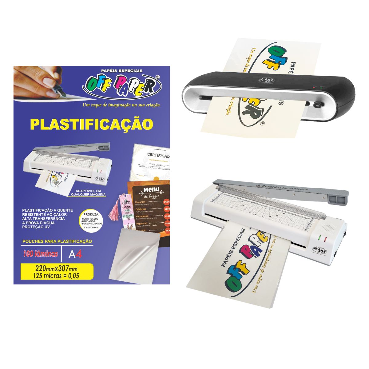 Plastico Plastificação Grafity A4 (220x307mm) 0,10mm 250 Micras - OkayShop