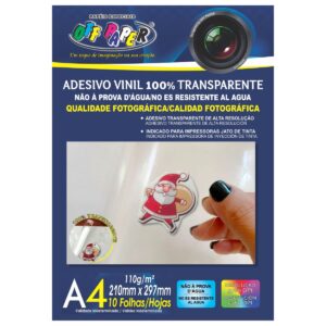 Adesivo Vinil 100% Transparente Jato de Tinta